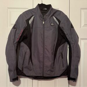 Fieldsheer M padded vented gray Moto motorcycle crotch rocket riding jacket